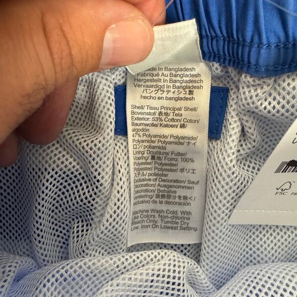 Crewcuts J.Crew Swimwear Boys 16 Ultra Blue Mesh Lined Drawstring Elastic Waist - Picture 9 of 10